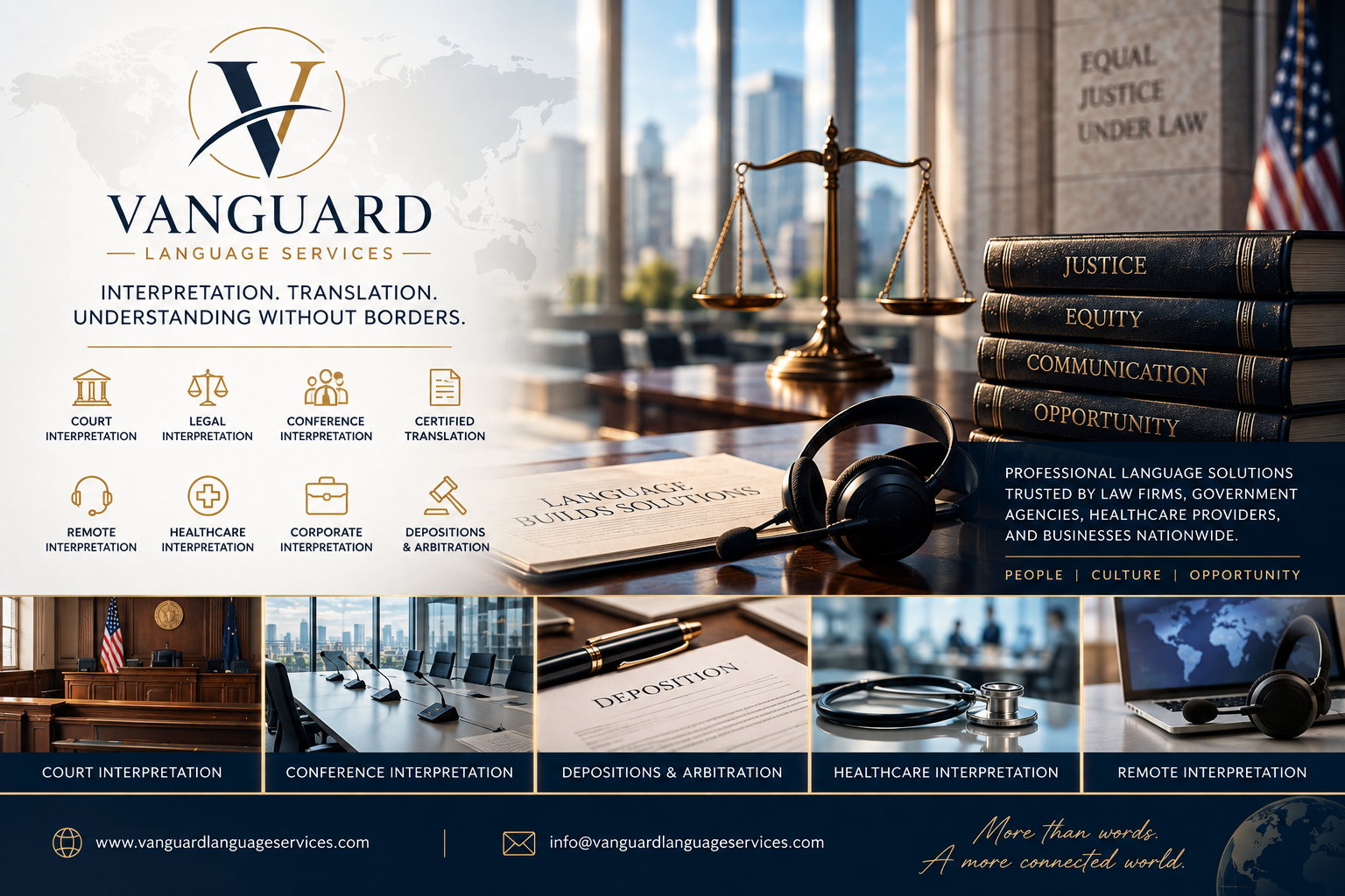 Vanguard Language Services professional interpretation and translation team